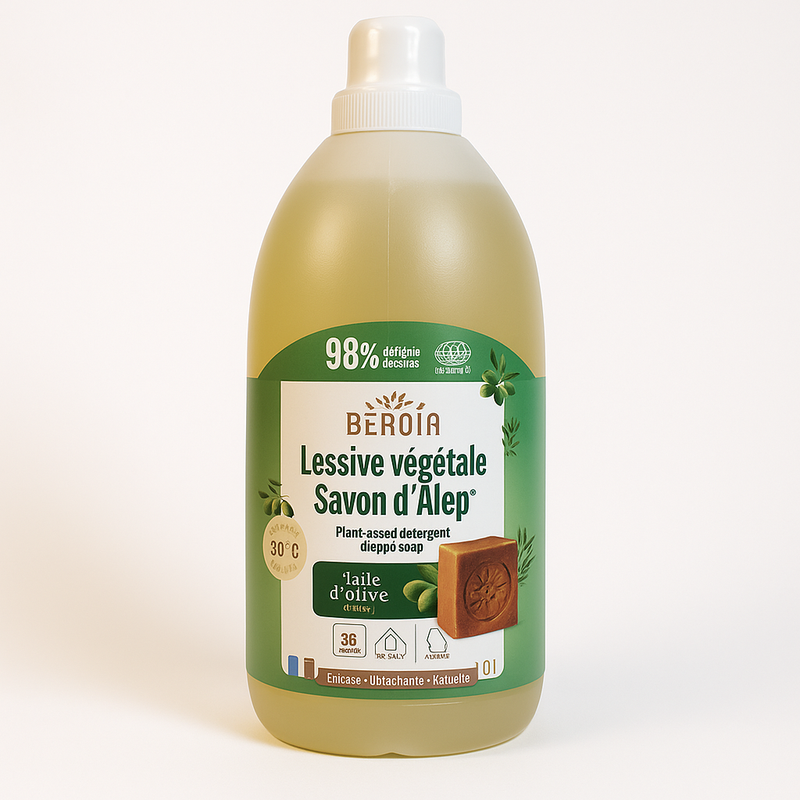 Aleppo Flydende Vaskemiddel U. Duft - Naturlig Tøjpleje - Sunnah Foods 