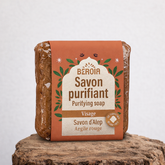 Alepposæbe med Rødt Ler - beroliger og reparerer huden - Sunnah Foods 