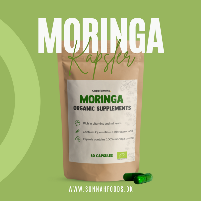 Øko Moringa Kapsler - 60 stk - Sunnahfoods.dk