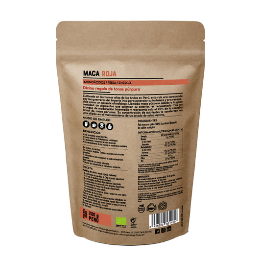 Økologisk Rød Maca Pulver - 200g - Sunnah Foods 