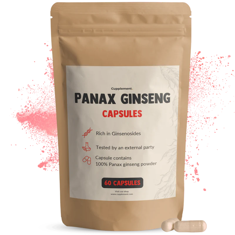 Panax Ginseng Ekstrakt Kapsler - 500 mg - Sunnah Foods 