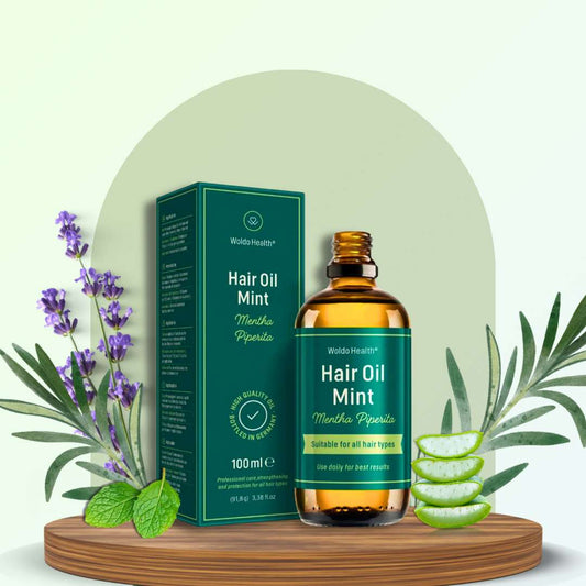 Rosmarin Mynte Hårolie med Biotin - 100 ml - Sunnahfoods.dk