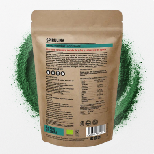 Grøn Spirulina Pulver – 100g - Sunnah Foods 