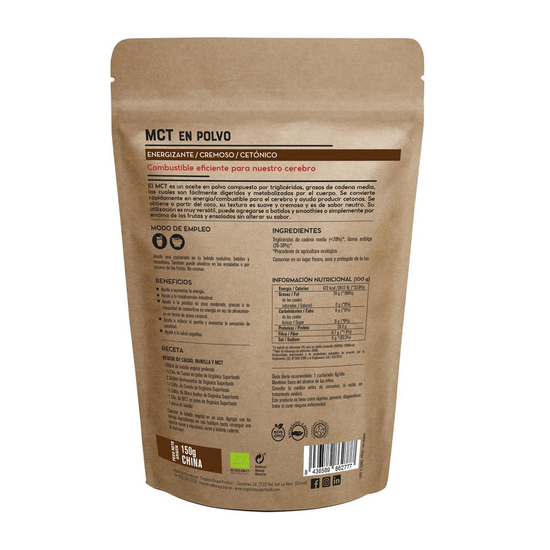 Økologisk MCT Oliepulver – 150g