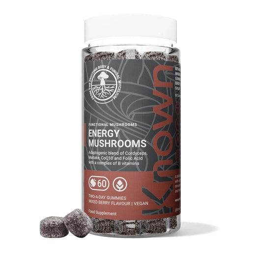 Energy Mushrooms Gummies - Q10, Cordyceps, Vitamin B12 & C - Sunnah Foods 